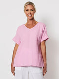 Cotton V-Neck Top Threadz Basics