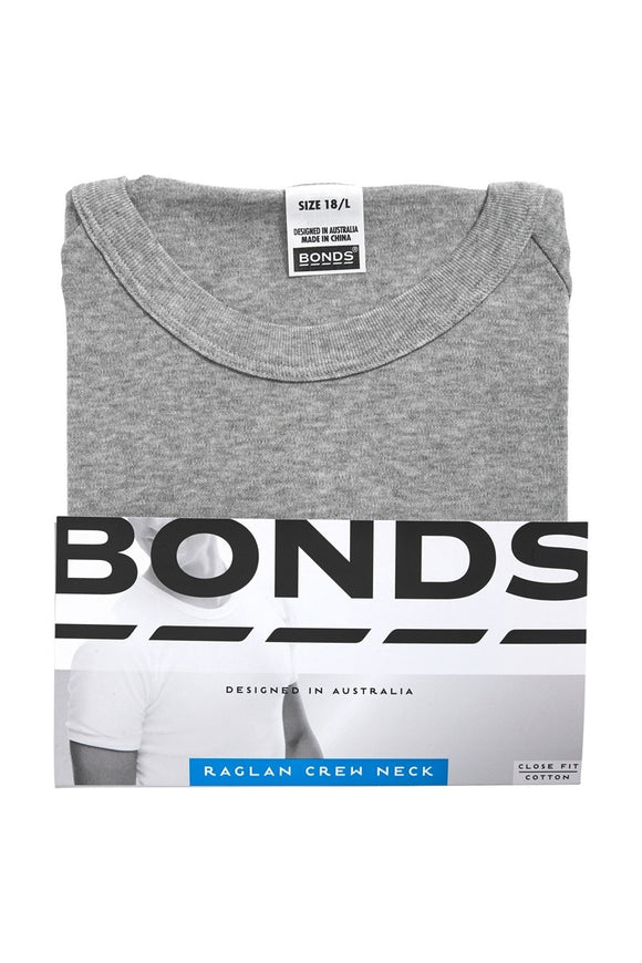 Bonds Raglan Crew Neck | Grey Marle