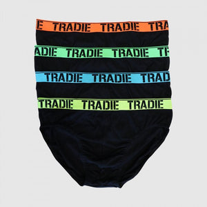 TRADIE Hipster Brief | 4 pack | Black