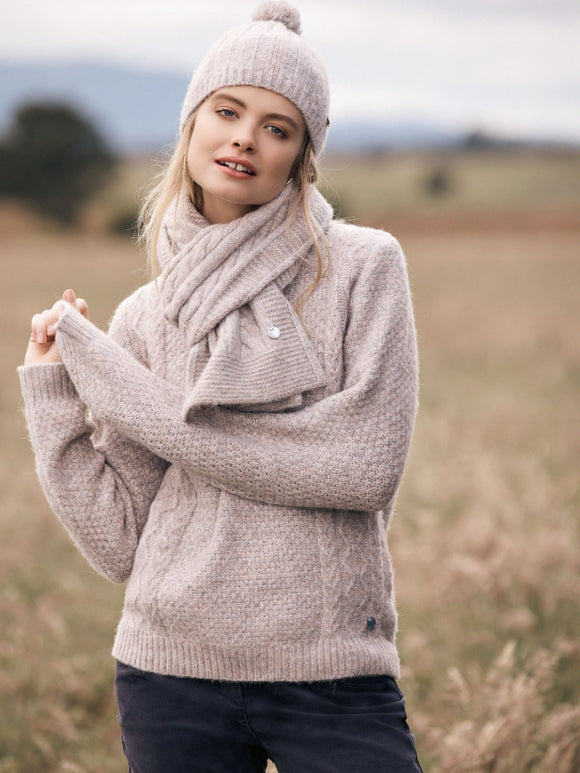Double Cable Knit Sweater | Multi