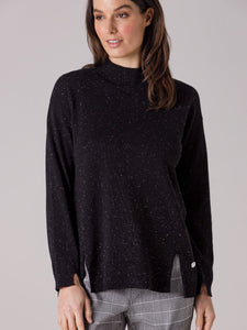 Notch Hem Knit | Black